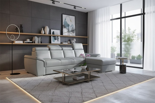 Kožená rohová sedací souprava Voyaer (1)