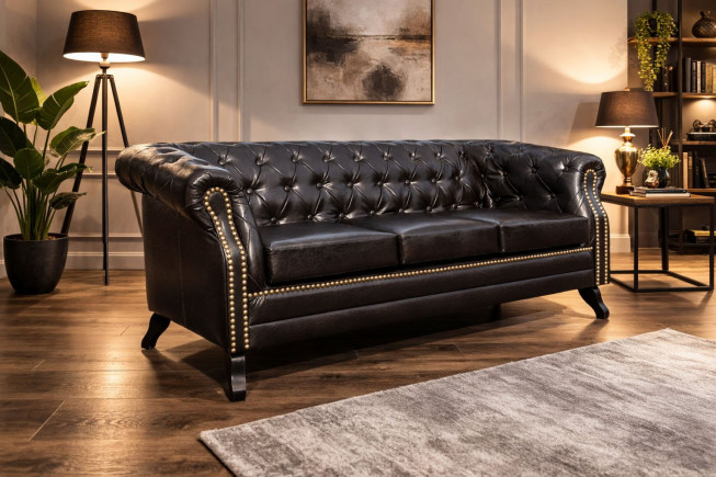 Pohovka Chesterfield Bristol 3M Antik Brown (5)