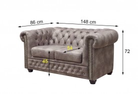 Pohovka 2M brown Chesterfield Oxford (7)