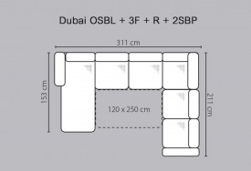 Rohová sedací souprava Dubai U (13)