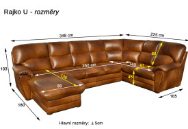 Rohová kožená sedací souprava Rajko XXL (6)