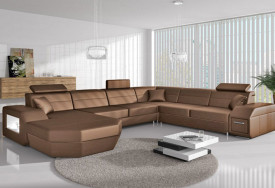 Napoli New: Rohová sedací souprava jednobarevná