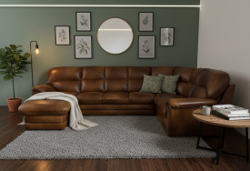 Rohová kožená sedací souprava Rajko XXL (6)