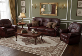 Kožená sedací souprava Bologna 3+1+1 wine (6)