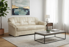 Kožená pohovka Alaska 3M smetanová (12)