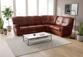 Rohová kožená sedací souprava Bologna L (6)
