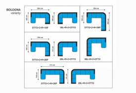Rohová kožená sedací souprava Bologna L (5)