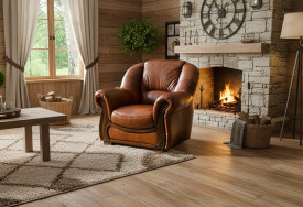 Celokožené křeslo Harward 1M brown