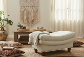 Kožený taburet Jupiter