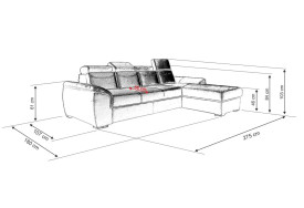 Kožená rohová sedací souprava Voyaer (2)