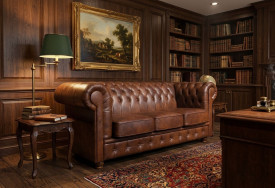 Kožená pohovka Chesterfield Windsor 3M High